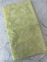 Khadi Linen saree with net applique borders MSH247 PistaGreen (2)