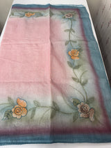 Kota cotton saree with hand embroidery  MS10678
