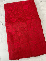 NetKota Applique work saree  MSH148- Red