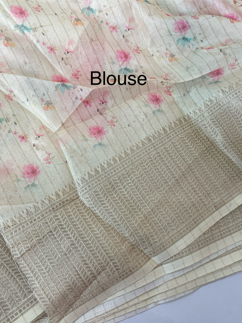Semi silk saree with digital prints MSR671