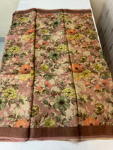 Pure tussar silk saree with blouse- MTSB5