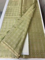 Tissue silk saree with foil work MSH214