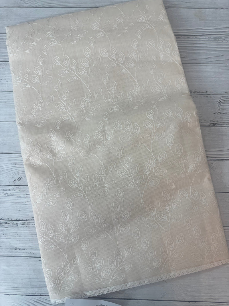 Kota cotton silk embriodery saree MS1455- Pastel Pale Peach