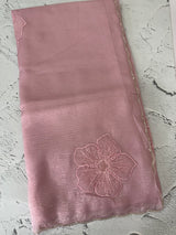 Handworked Crush Organza saree with applique work MBS676 PastelOnionPink