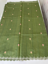 Cutwork Semi tussar saree MTSS680