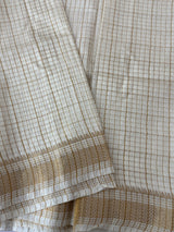 Soft blended tussar saree MKT121 - small checks