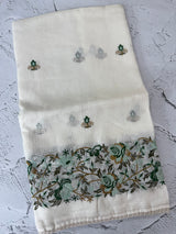 Soft kota checks saree with embroidery - STWSMY