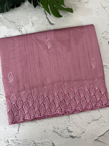 Semi tussar saree with cutwork MSHK566 OnionPink