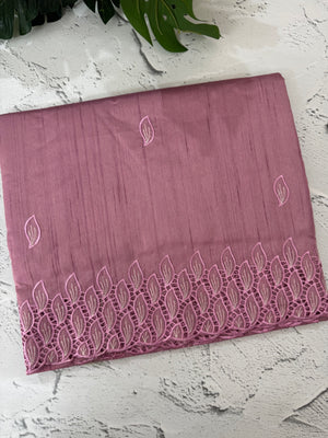 Semi tussar saree with cutwork MSHK566 OnionPink