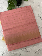 Semi chanderi saree with buttas MSF784 PeachPink