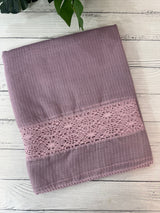 Kota saree with crochet work and lace border MCJ879 PastelMauve