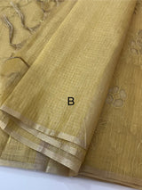 Kota Tissue Silk applique work saree MS49811 - DuskyYellow