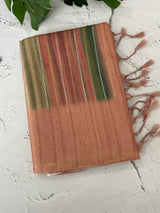 Multi color Semi soft silk saree with borders MSS590