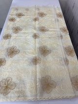 Semi organza saree with thread work - MSH910 Offwhite