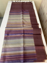 Multi color Semi soft silk saree with borders MSS590