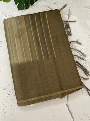 Multi color Semi soft silk saree with borders MSS590