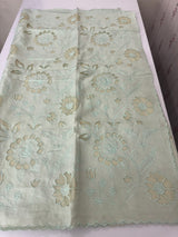 Soft Pashmina saree with organza Applique work MSH253