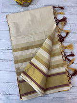 Kerala tissue saree- Gold lines