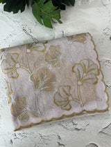 Jute Linen saree with zari & thread work MSH206 - Lavender