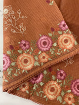 Silky kota embroidery saree MSK4333