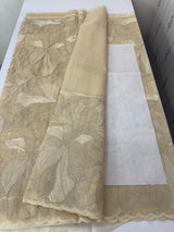 Semi organza saree with thread work - MSH910  Beige