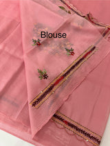 Crush organza-georgette saree with Kanta embriodery MS9761 Pink