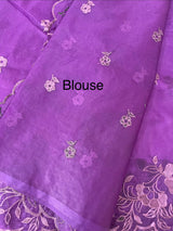 Semi Organza saree with thread work - MSH7654