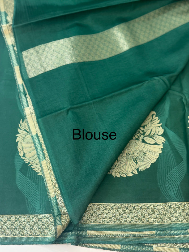 Crepe tissue silk saree with blouse MA32321