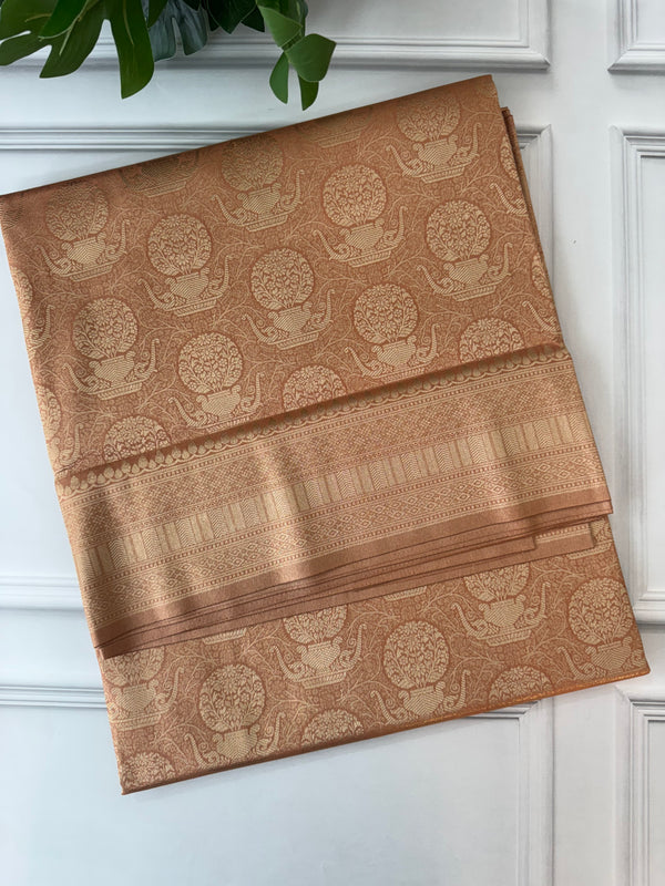 Premium Pastel soft silk Saree - MKP984 DuskyPeach