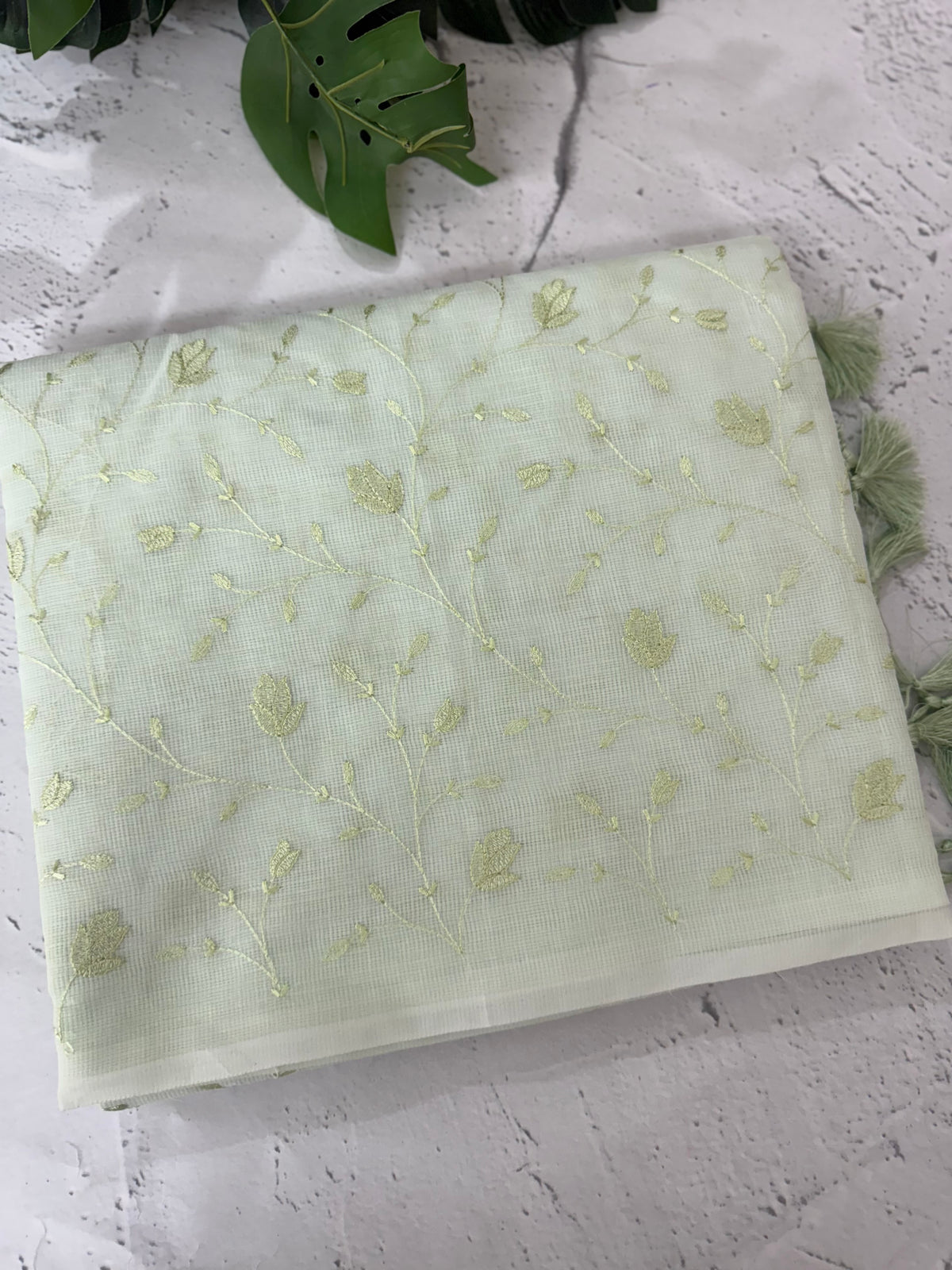 Netkota embriodery saree MSH263 PastelGreen