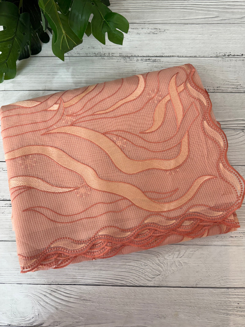 Kota silk embroidery saree  MSH125 - Peach