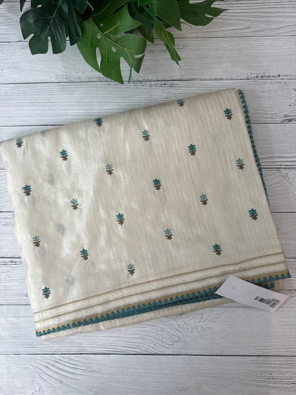 Blended soft tussar saree with thread work MTS9965