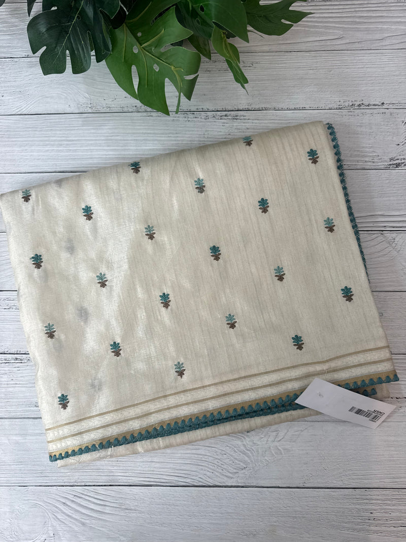 Blended soft tussar saree with thread work MTS9965