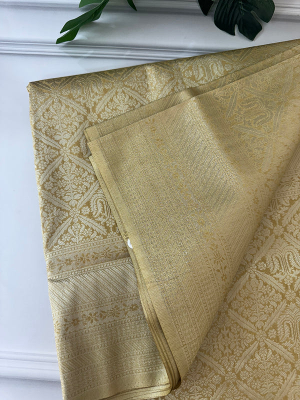 Banarasi semi katan saree MBWS121 PastelOlive