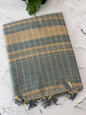 Blended soft tussar silk saree MS1587 PowderBlue