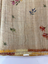 Pure desi tussar silk saree with kanta border- MTSB6