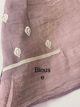 Crush Organza embroidery saree MS9739- DuskyNudeMauve