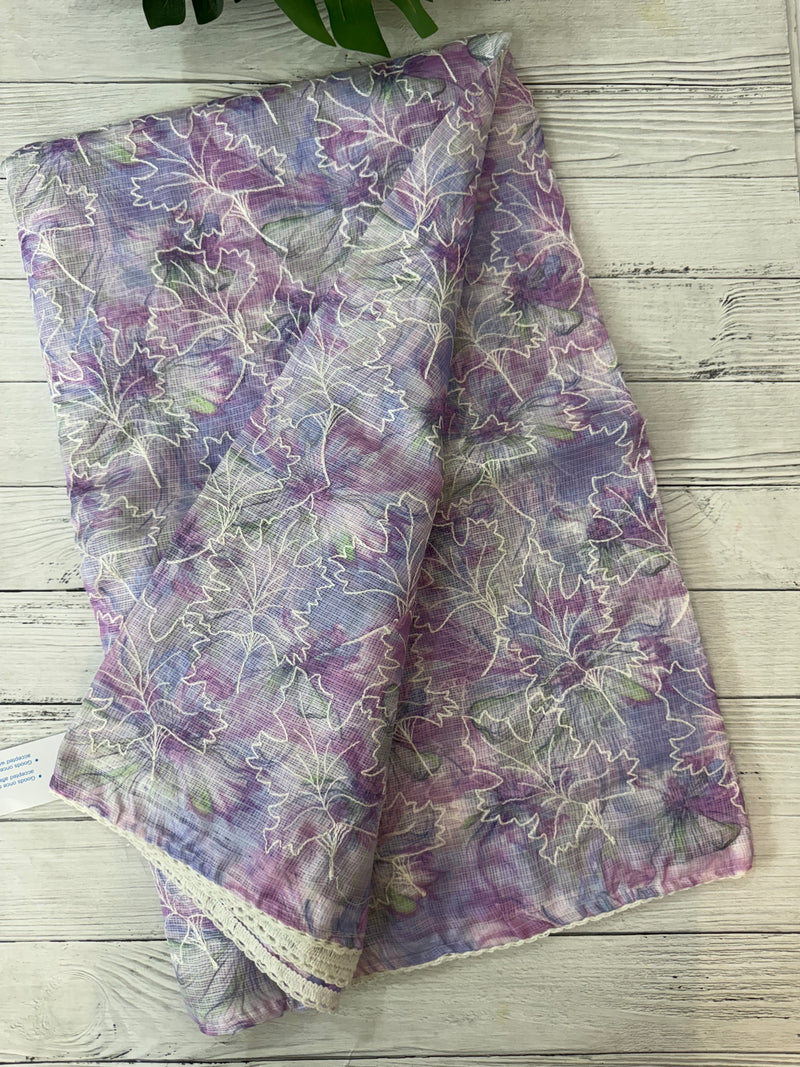 Soft kota checks saree with embroidery SVPSSR