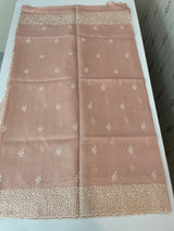 Silky kota embroidery saree MS5409 PastelPeach