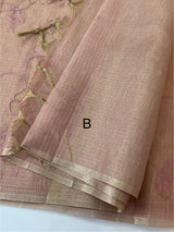 Kota Tissue Silk applique work saree MS49811 - DuskyPeach Pink