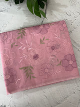 Mul chanderi saree with embroidery - MS14899 Pink