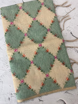 Soft Jute tissue saree with embroidery MJT671