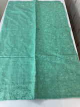 Malai chanderi saree with embroidery work MSM890 BlueGreen