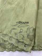 Semi silk saree with applique borders MSH231 DustyPeach