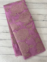 Premium Organza saree with tissue appliqué work - MMG311- MauvePink