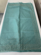 Handworked Organza saree and blouse MCW376 Blue
