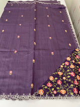 Cutwork Semi tussar saree MTSS680