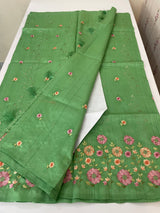 Art tussar saree with embroidery MST677