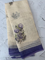 Semi linen saree with blouse MLS8765 (1)