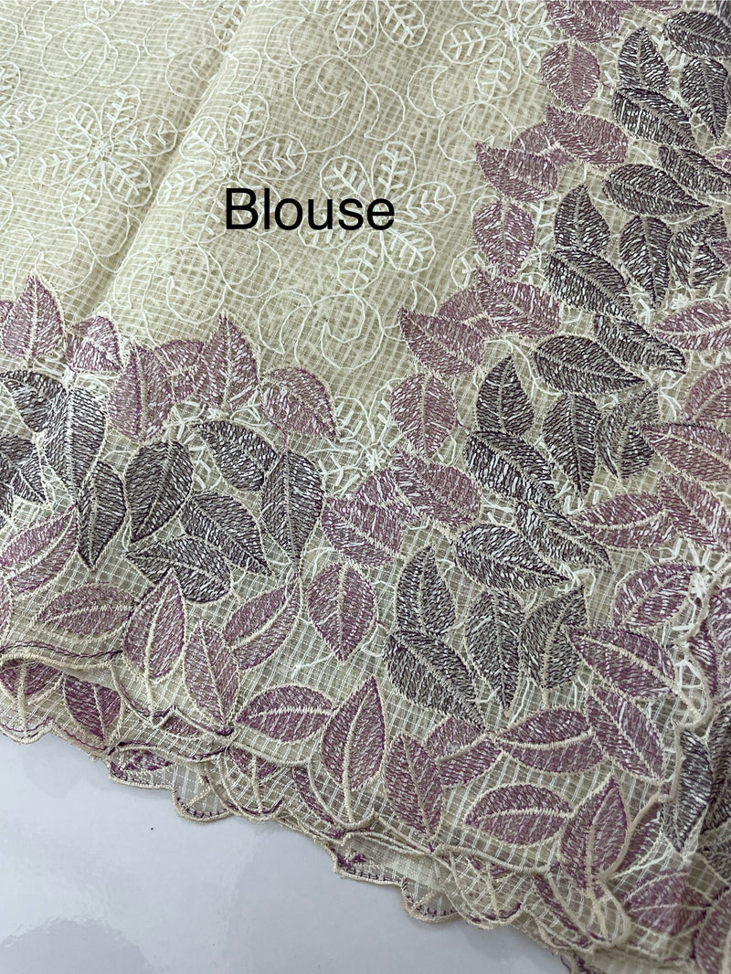 Phulkari NetKota embroidery saree - MSH987